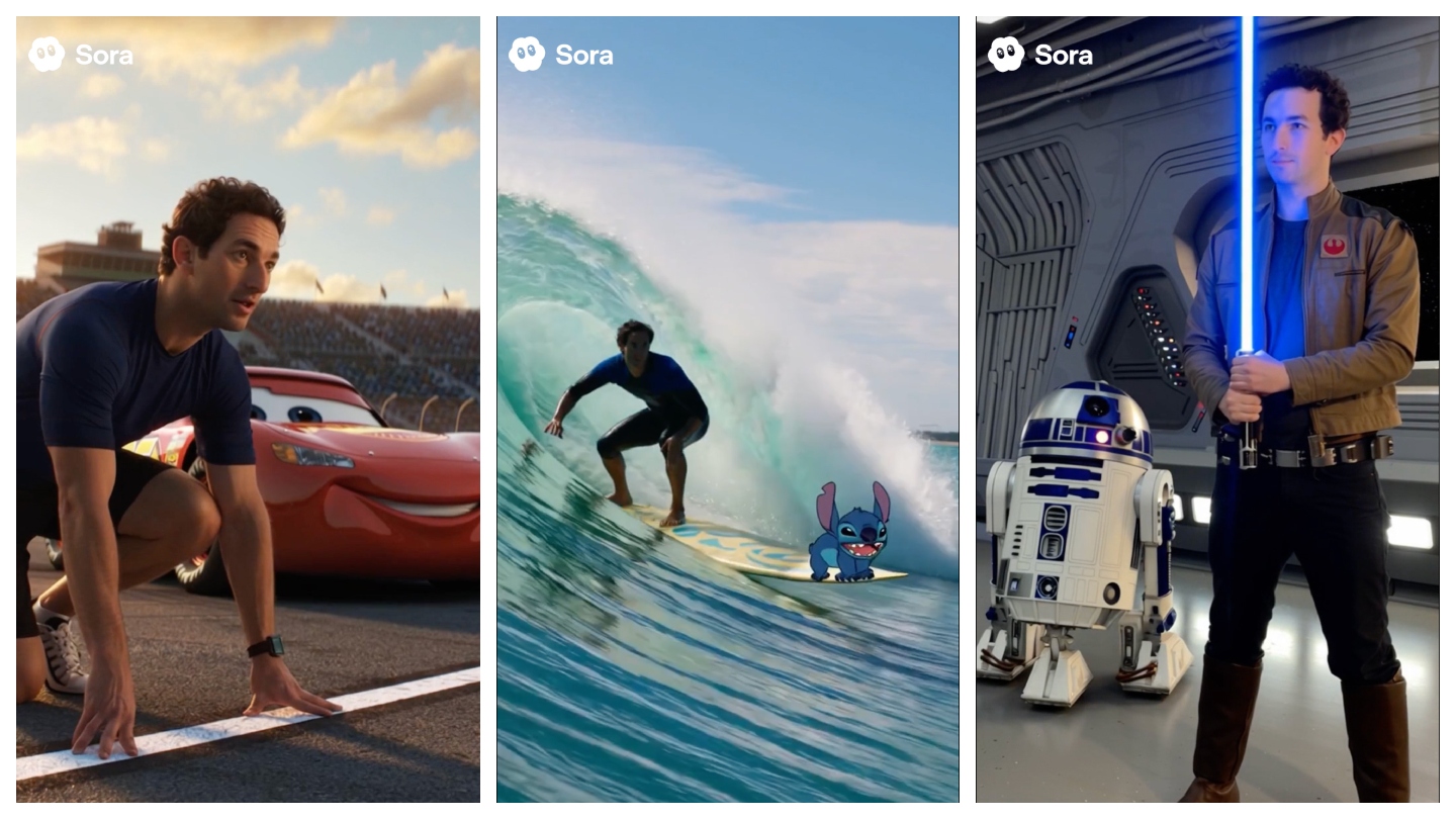 Disney characters on Sora